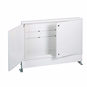 Vægskab 600x700x120 zinkmalet stålskab til gulvvarme installation