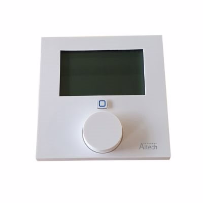 Billede af rumtermostat med digitalt display til gulvvarmesystem V3 IP. Hvid
