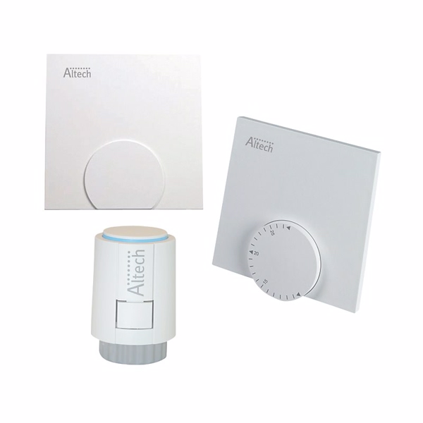 Altech styringspakke 1-kreds, trådløs ,230V med analog rumtermostat, telestat.